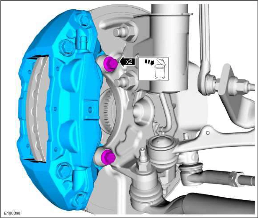 Brake Caliper - Vehicles With: 4-Piston Brake Caliper — original illustration 1, reference 2805