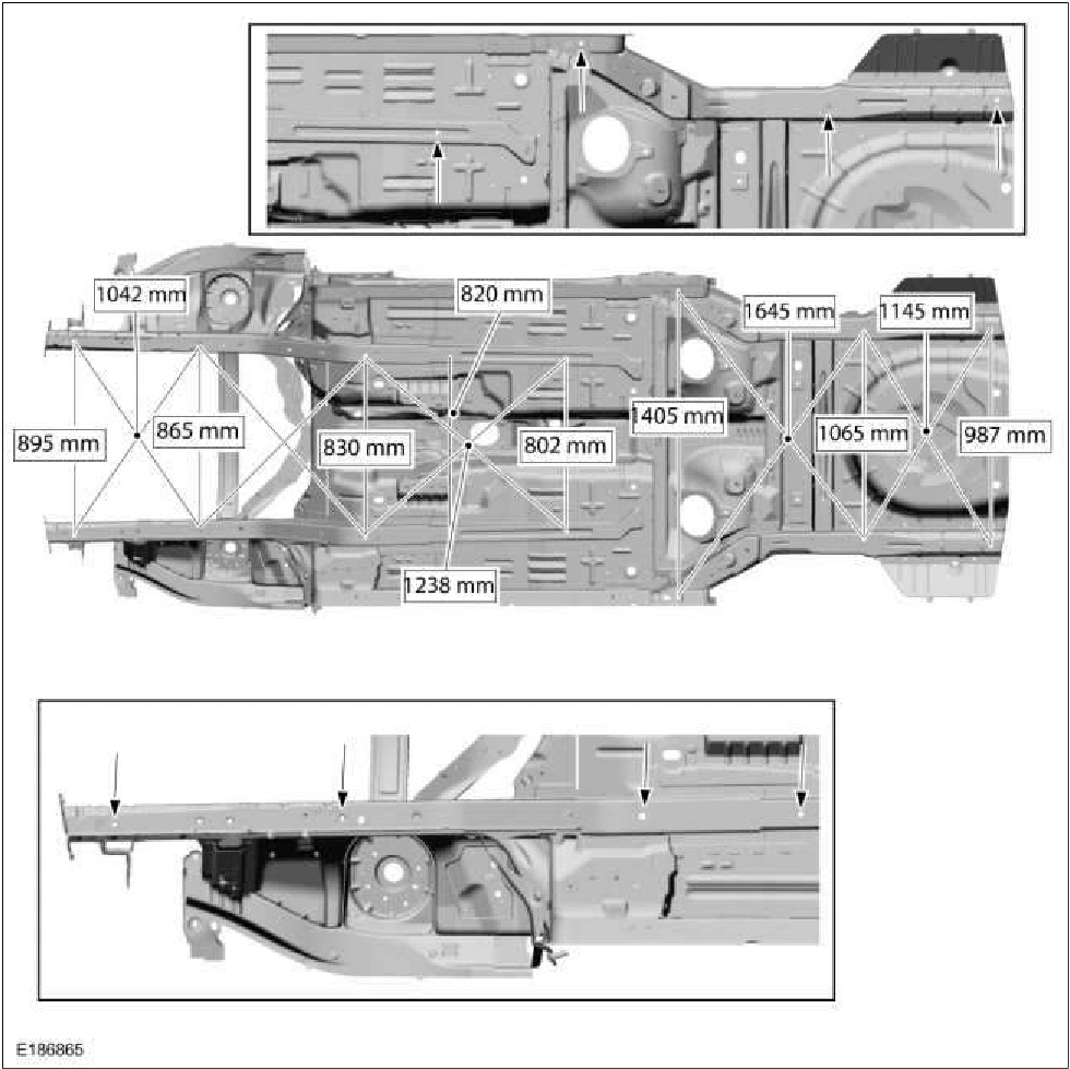 501-26 Body Repairs - Vehicle Specific Information and Tolerance — original illustration 1, reference 2219