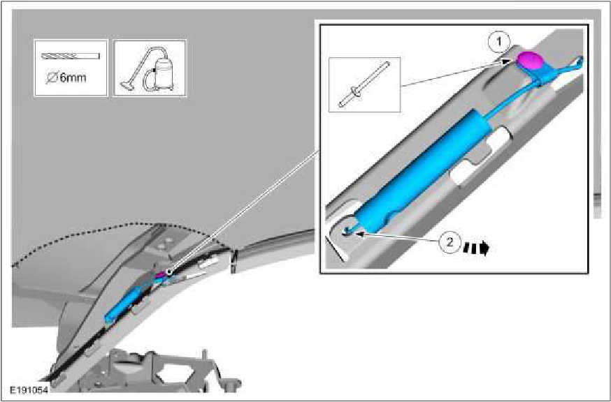 Convertible Top Tension Cable — original illustration 1, reference 1638