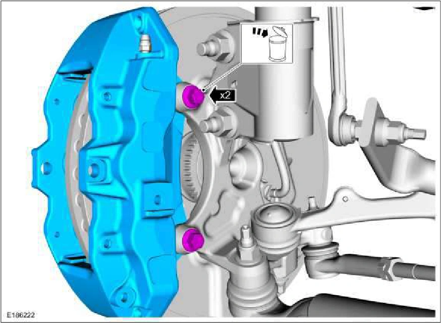 Brake Caliper - Vehicles With: 6-Piston Brake Caliper — original illustration 1, reference 2807