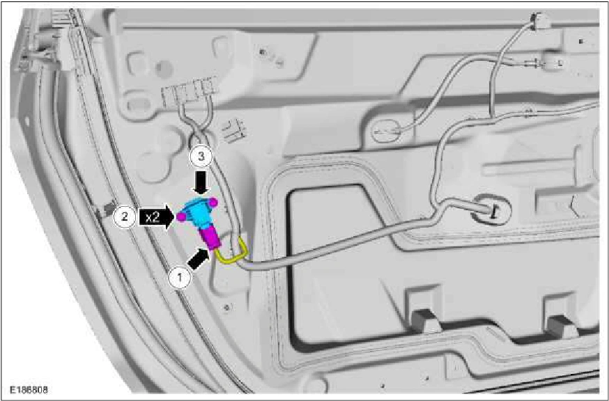Front Door Side Impact Sensor — original illustration 1, reference 2134