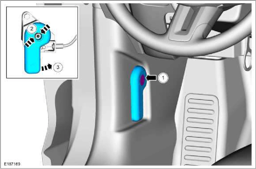 Hood Latch Release Handle — original illustration 1, reference 1451