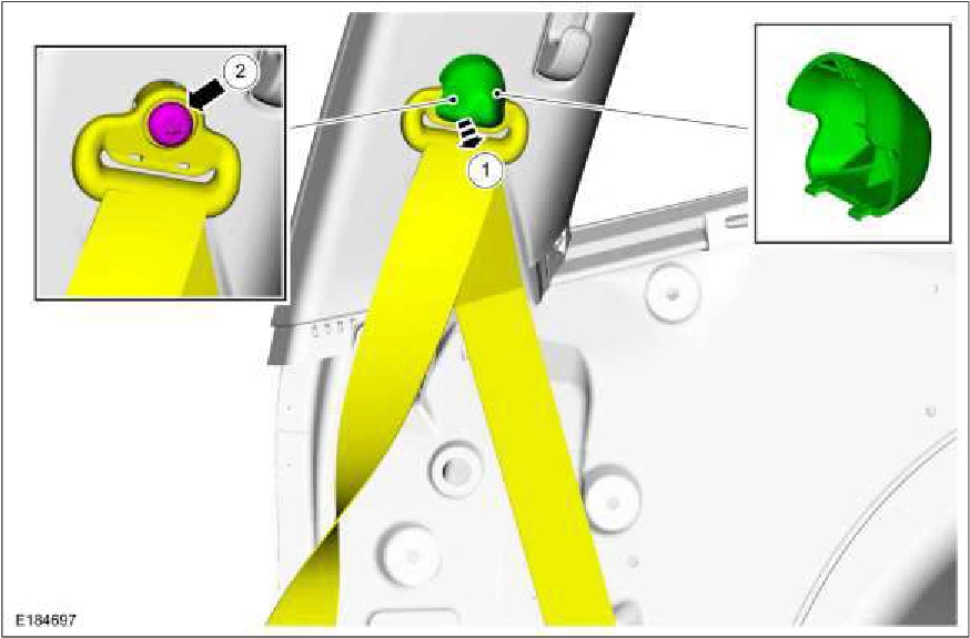 Front Seatbelt Retractor and Pretensioner — original illustration 2, reference 1731