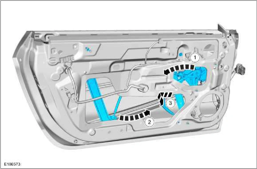 Front Door Window Regulator — original illustration 1, reference 1309