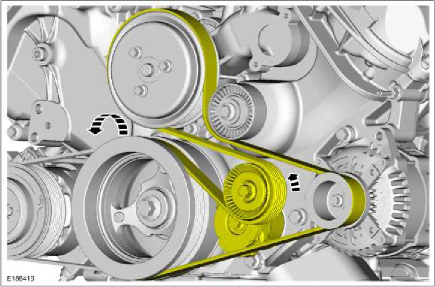 303-05C Accessory Drive - 5.0L — original illustration 1, reference 661