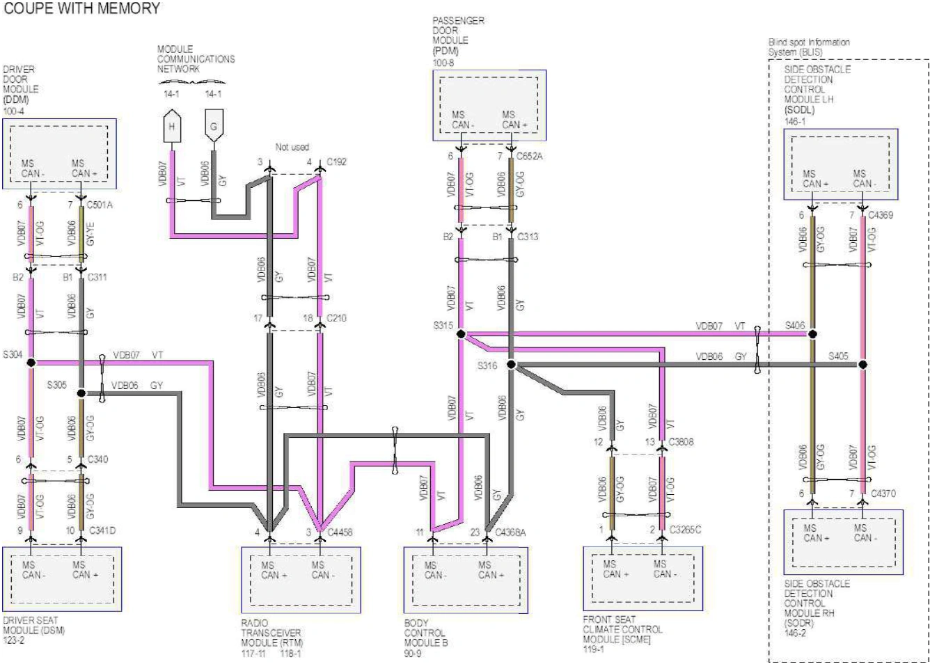 Wiring — original illustration 1, reference 6305