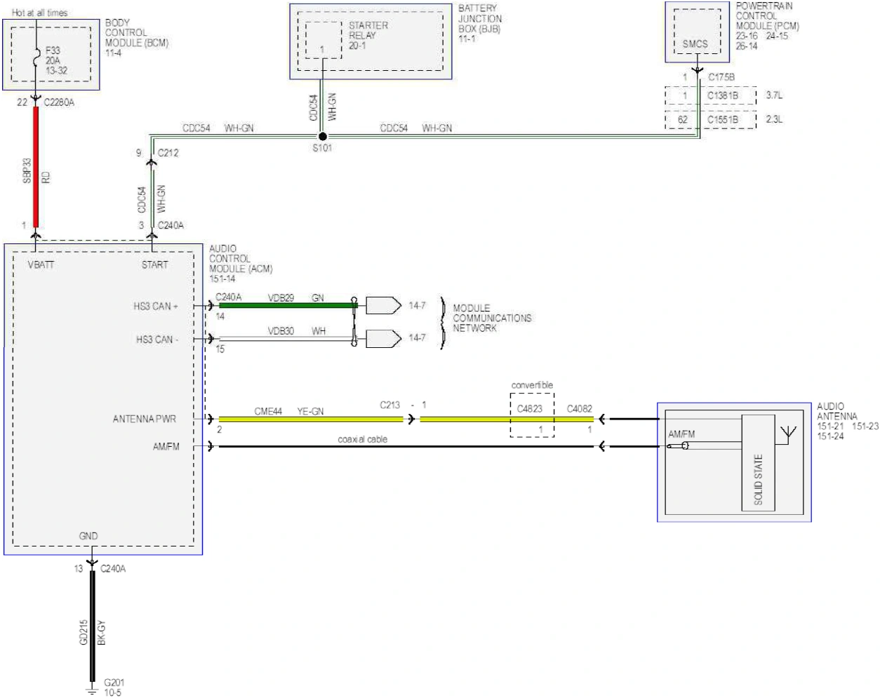 Wiring — original illustration 1, reference 6518