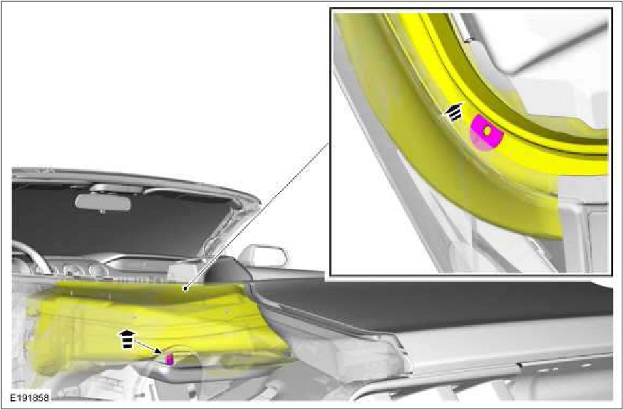 Convertible Top Trough Assembly — original illustration 1, reference 1641