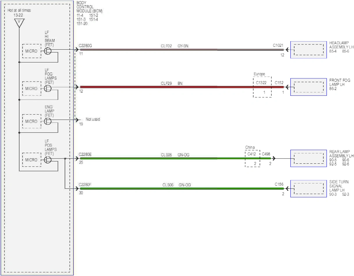 Wiring — original illustration 1, reference 6279