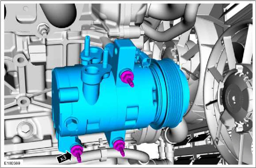 Air Conditioning (A/C) Compressor - 5.0L 32V Ti-VCT — original illustration 2, reference 3665