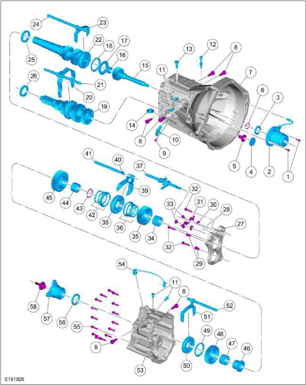 308-03A Manual Transmission - 6-Speed Manual Transmission -MT82 — original illustration 1, reference 3042
