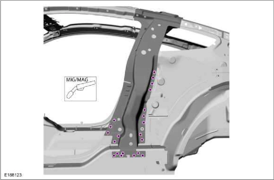 B-Pillar and Reinforcement - Coupe — original illustration 2, reference 2301