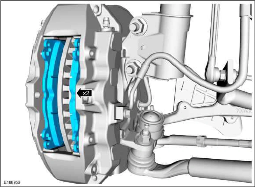Brake Pads - Vehicles With: 6-Piston Brake Caliper — original illustration 1, reference 2822