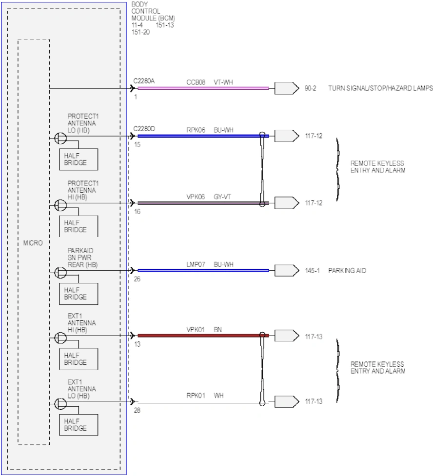 Wiring — original illustration 1, reference 6291