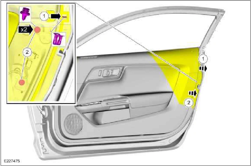 Front Door Trim Panel — original illustration 1, reference 854
