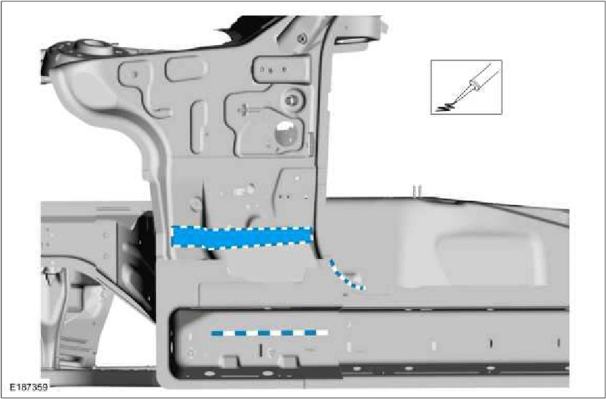 A-Pillar Outer Panel Section and Reinforcement — original illustration 2, reference 2287