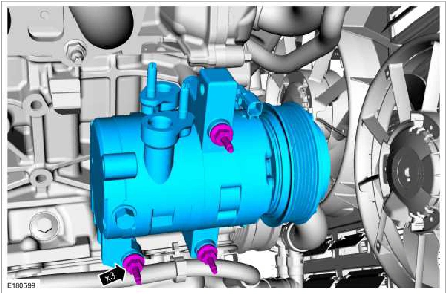 Air Conditioning (A/C) Compressor - 5.2L 32V Ti-VCT — original illustration 1, reference 3669