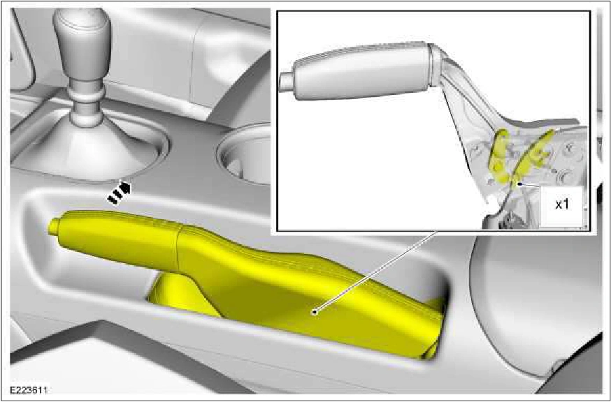 Parking Brake Cable Adjustment - Vehicles With: SVT Performance Package — original illustration 1, reference 2872