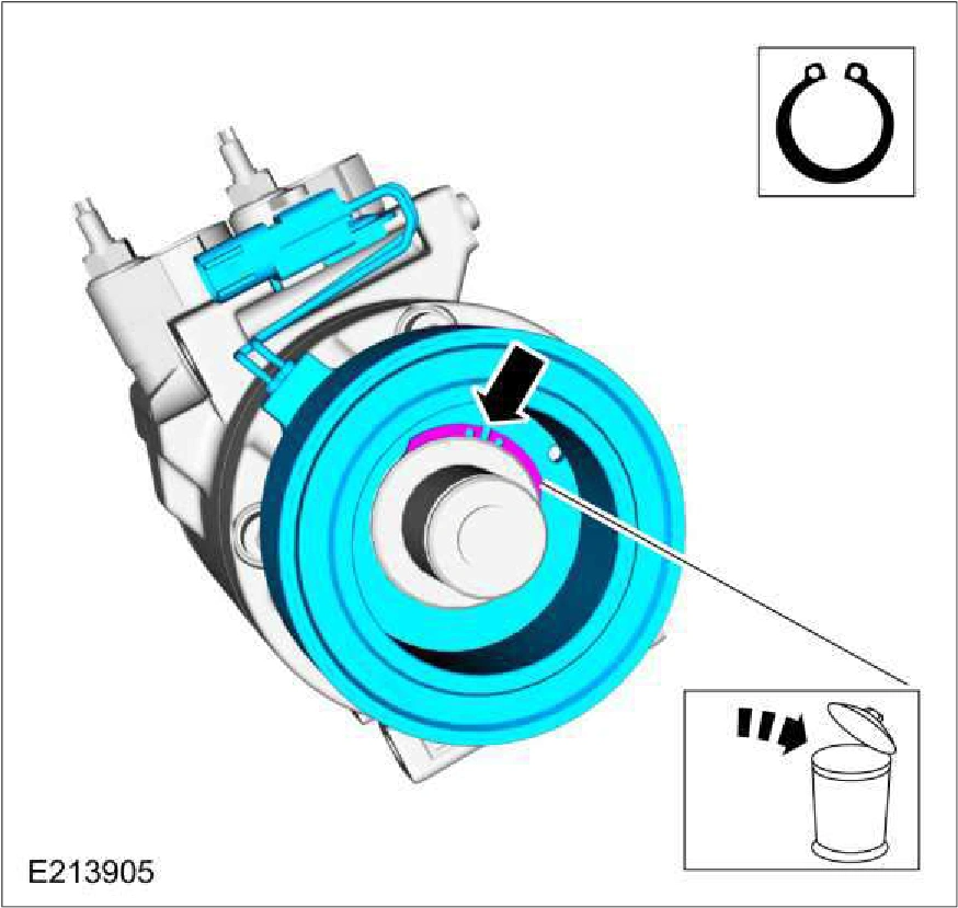 Air Conditioning (A/C) Clutch and Air Conditioning (A/C) Clutch Field Coil — original illustration 1, reference 3592