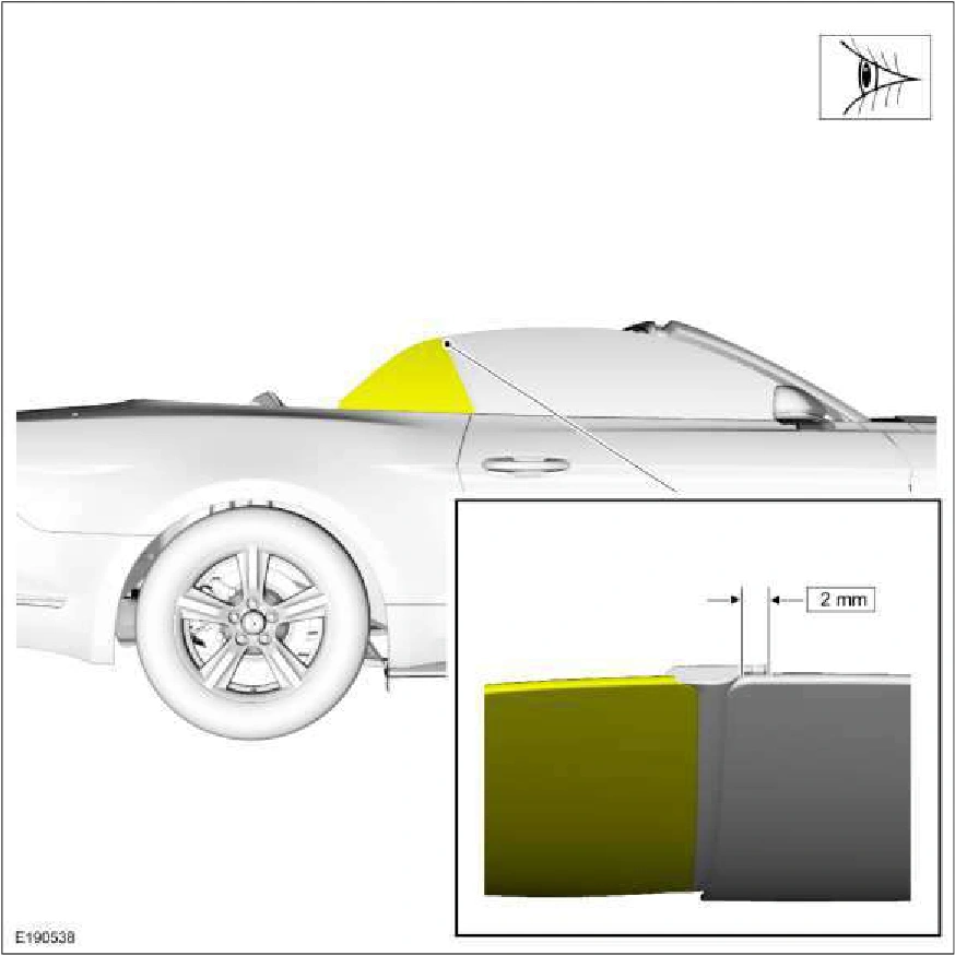 Rear Quarter Window Glass Adjustment - Convertible — original illustration 1, reference 1287