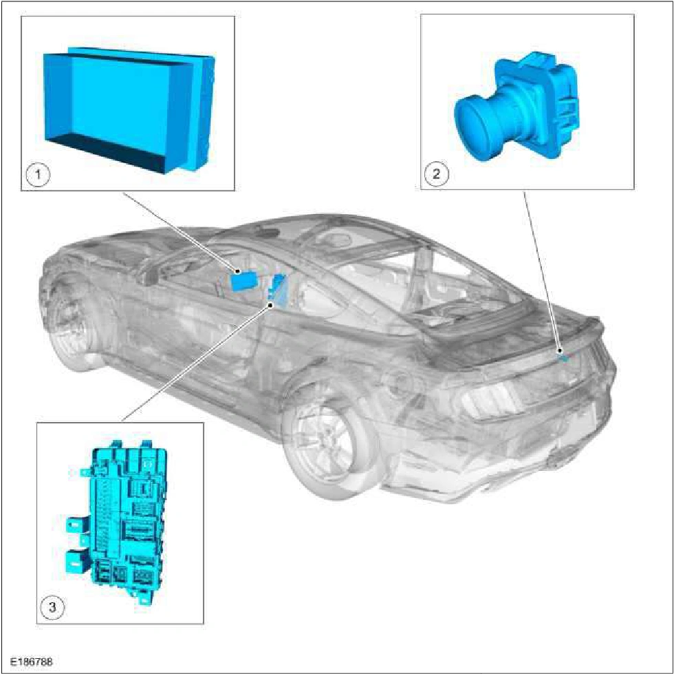 Parking Aid - Component Location — original illustration 1, reference 3986