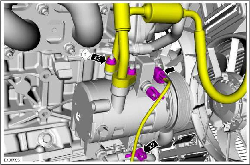 Air Conditioning (A/C) Compressor - 5.2L 32V Ti-VCT — original illustration 2, reference 3668