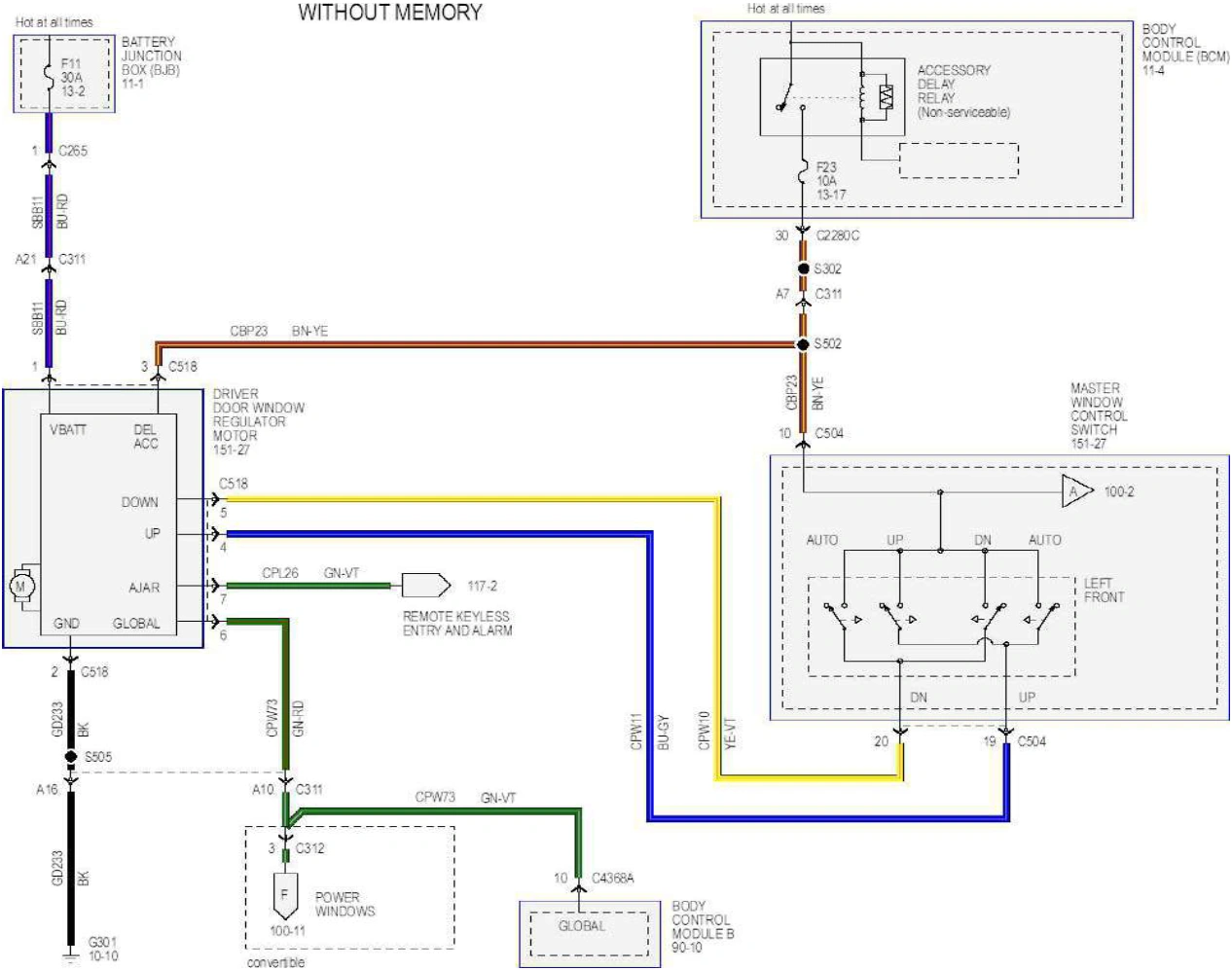 Wiring — original illustration 1, reference 6465