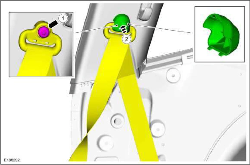 Front Seatbelt Retractor and Pretensioner — original illustration 2, reference 1733