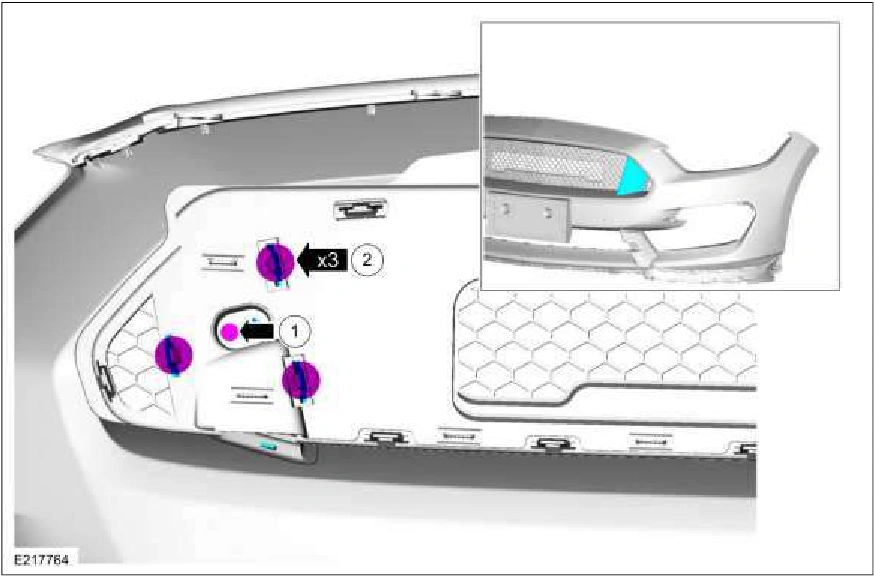 Front Bumper Cover - Vehicles With: SVT Performance Package — original illustration 2, reference 1701