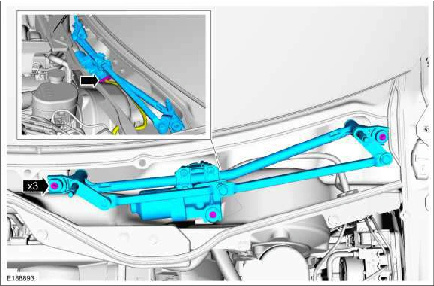 Wiper Linkage Assembly - LHD — original illustration 2, reference 1513