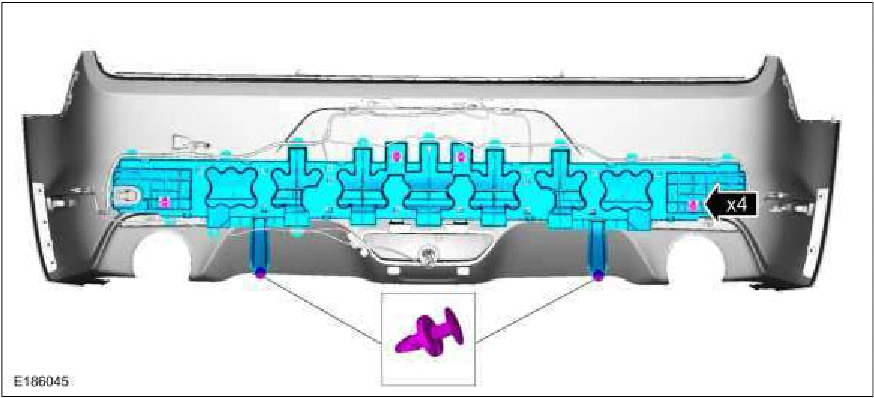 Rear Bumper Cover — original illustration 2, reference 1704