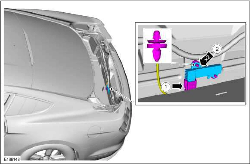 Keyless Entry Rear Antenna — original illustration 2, reference 1455
