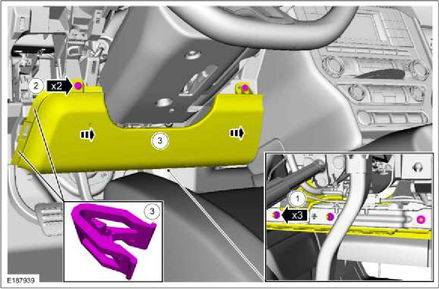 Driver Knee Airbag — original illustration 2, reference 2131