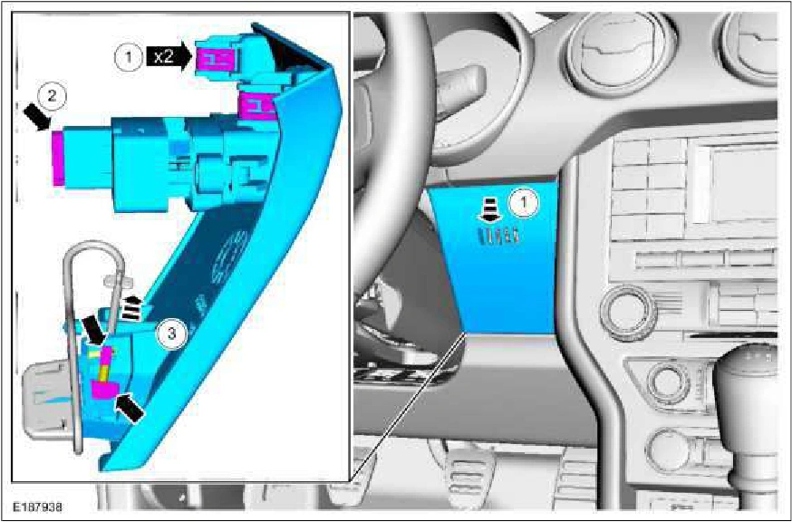Driver Knee Airbag — original illustration 1, reference 2131