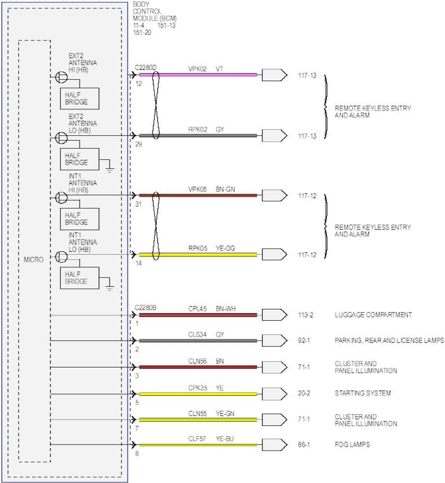 Wiring — original illustration 1, reference 6292