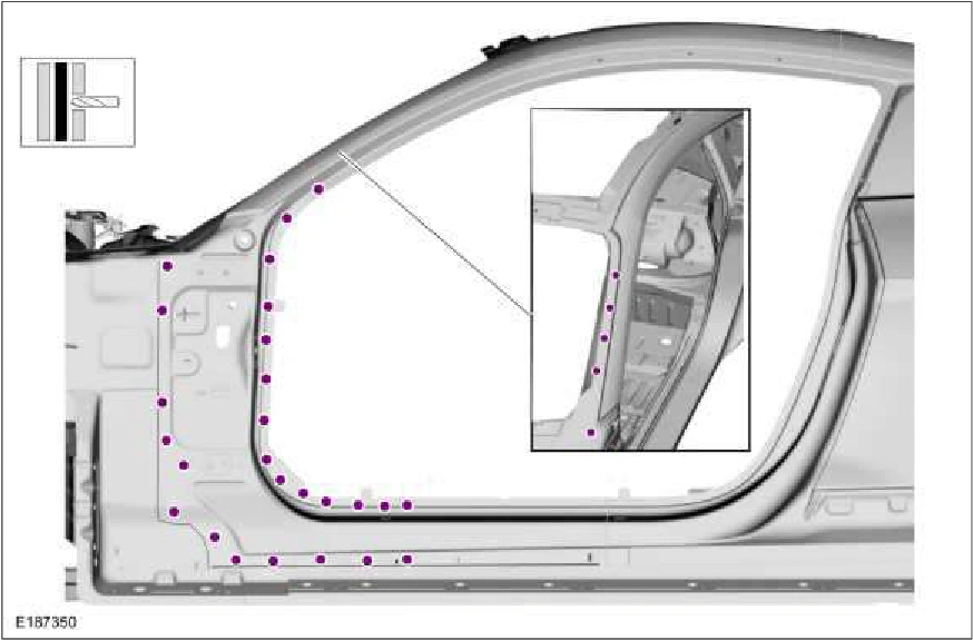 A-Pillar Outer Panel Section and Reinforcement — original illustration 2, reference 2283