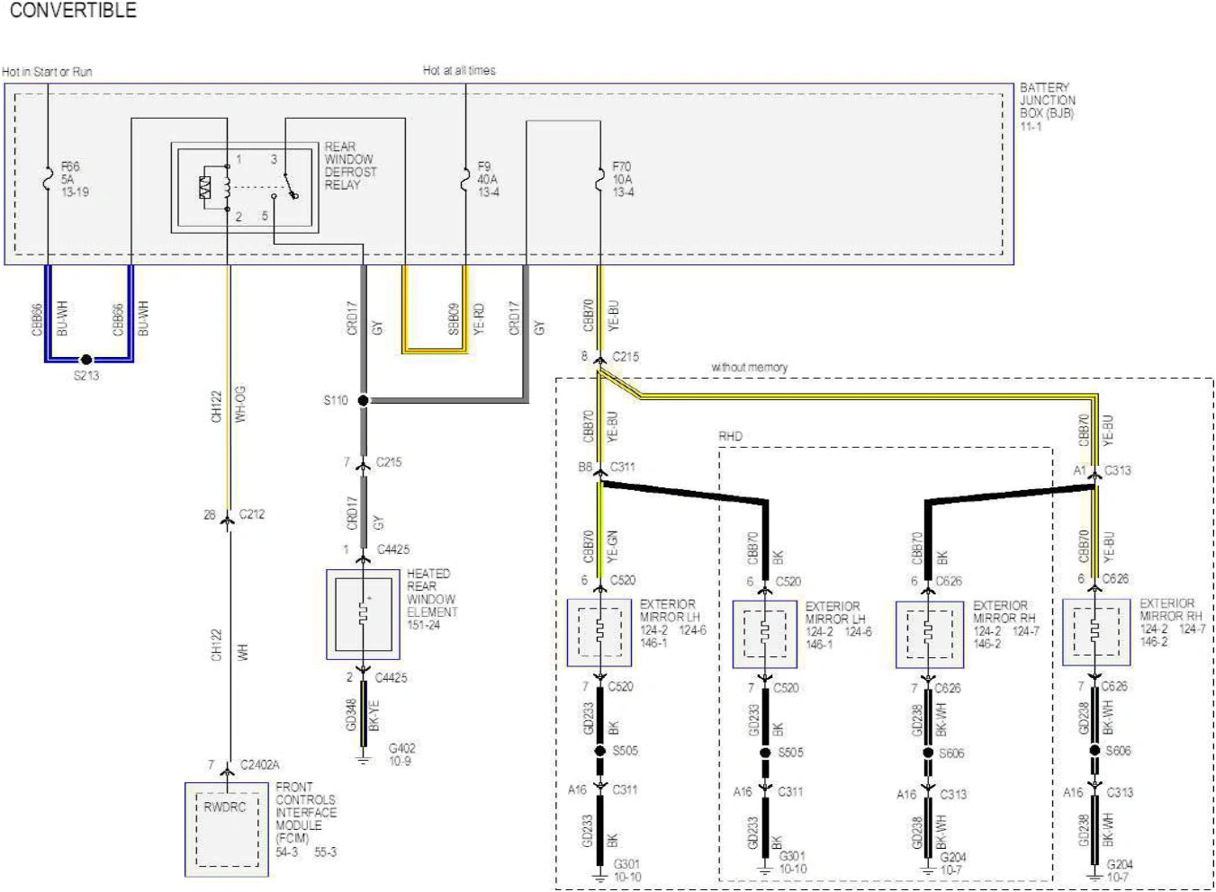 Wiring — original illustration 1, reference 6411
