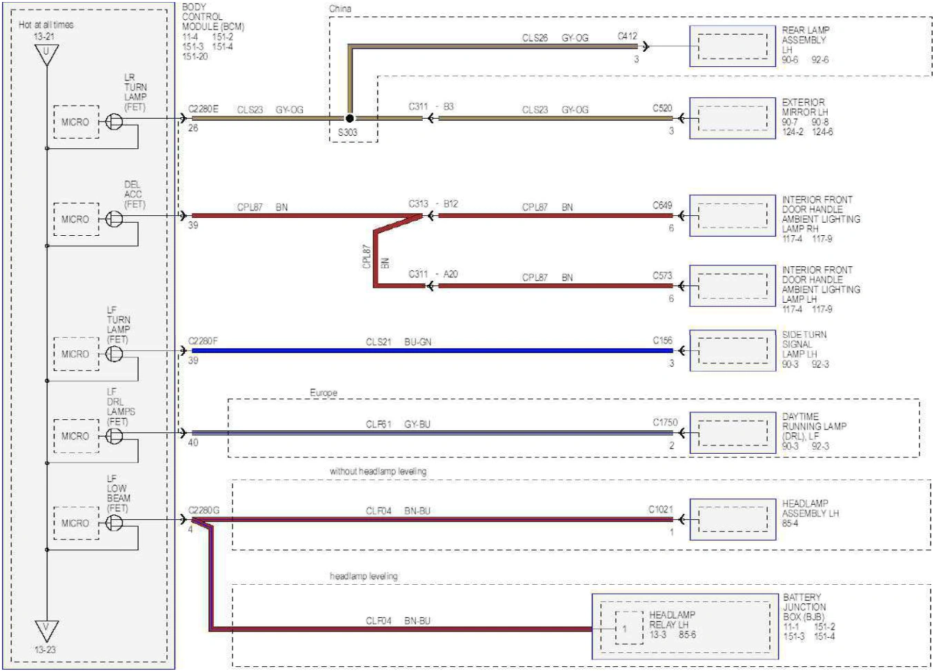 Wiring — original illustration 1, reference 6278