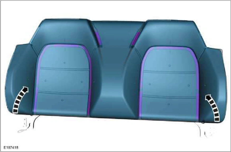 Rear Seat Backrest Cover - Convertible — original illustration 2, reference 1188