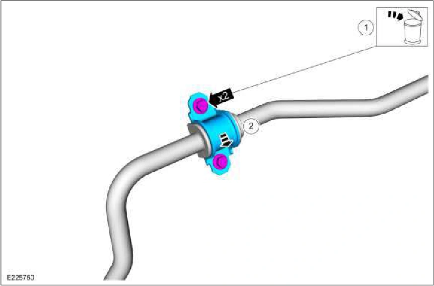 Rear Stabilizer Bar Bushing — original illustration 1, reference 2517