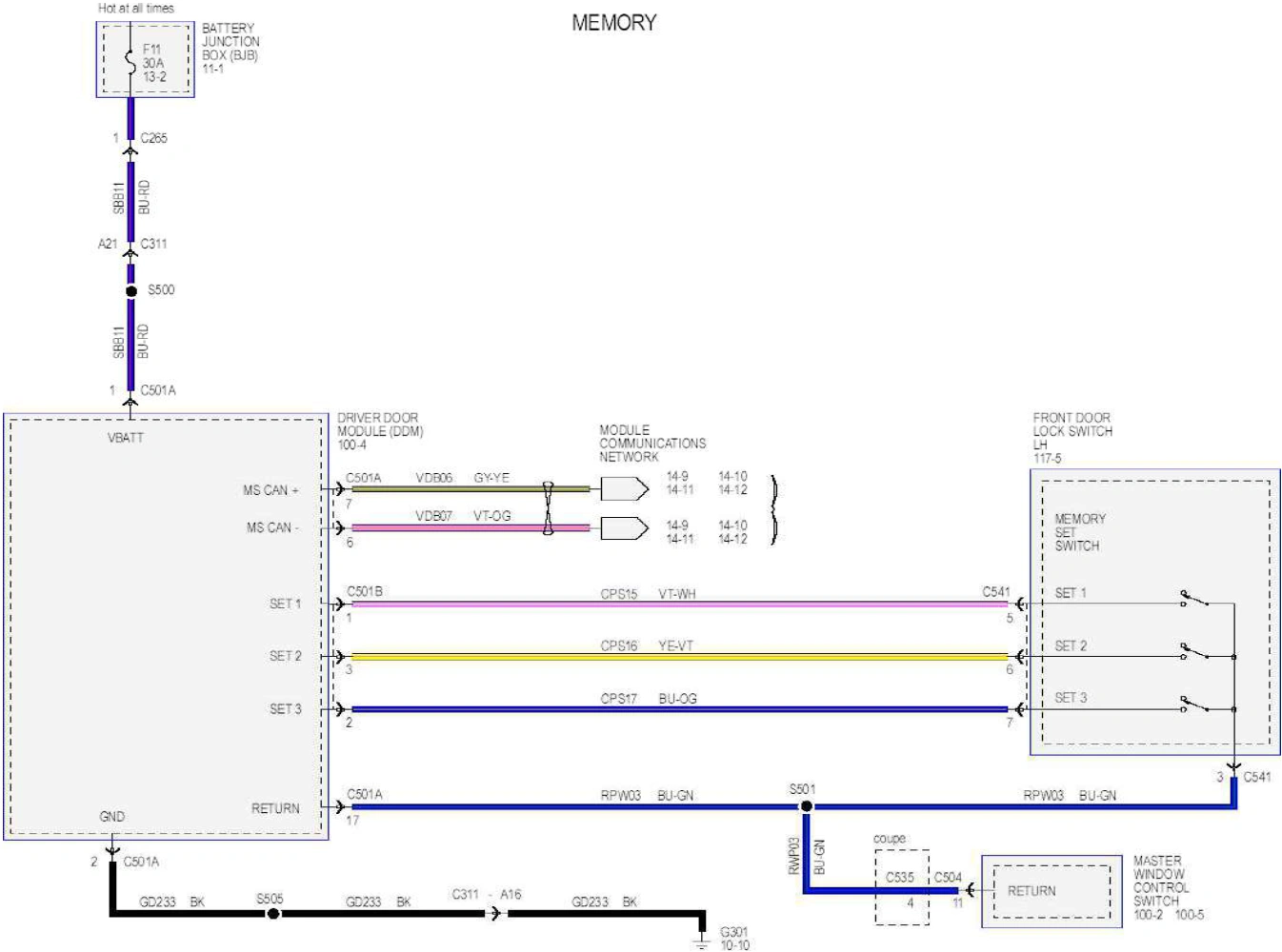 Wiring — original illustration 1, reference 6505