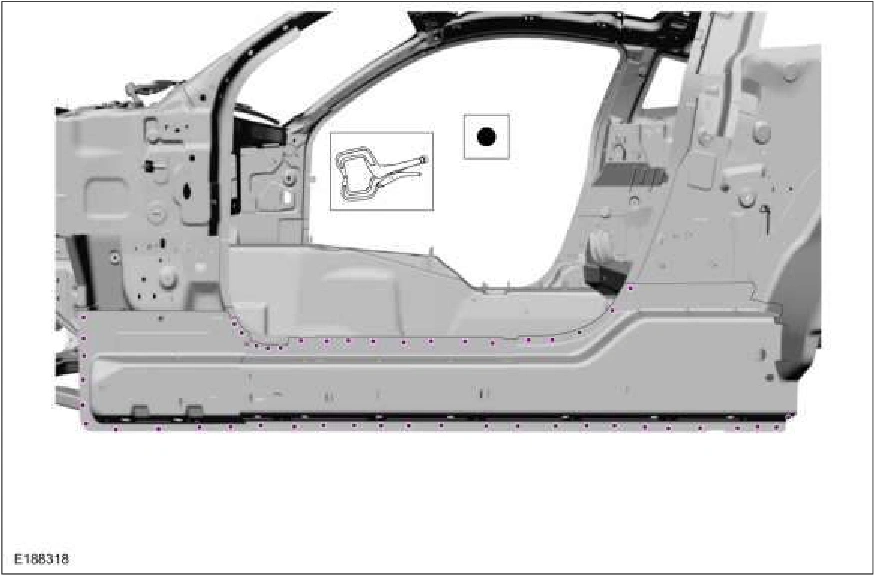Rocker Panel Inner Reinforcement — original illustration 2, reference 2332