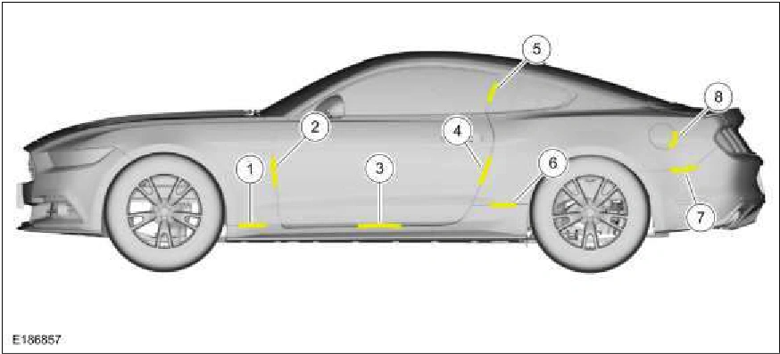 501-26 Body Repairs - Vehicle Specific Information and Tolerance — original illustration 1, reference 2214