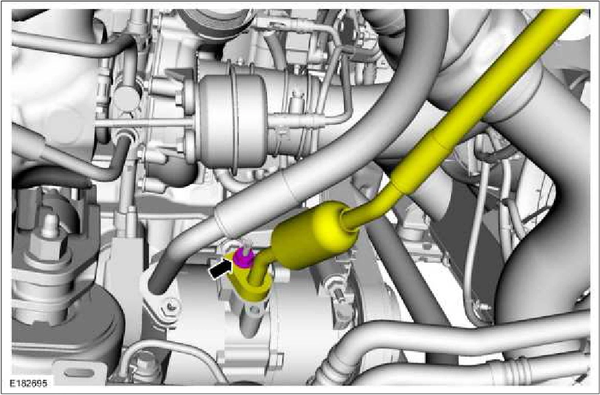 Air Conditioning (A/C) Compressor Outlet Line - 2.3L EcoBoost (201kW/273PS) — original illustration 1, reference 3671