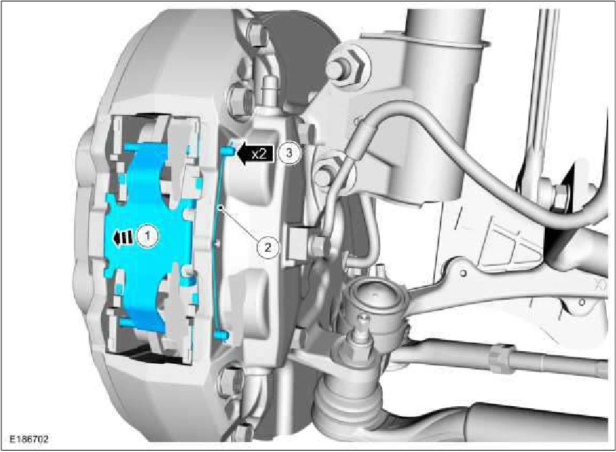 Brake Pads - Vehicles With: 4-Piston Brake Caliper — original illustration 1, reference 2818