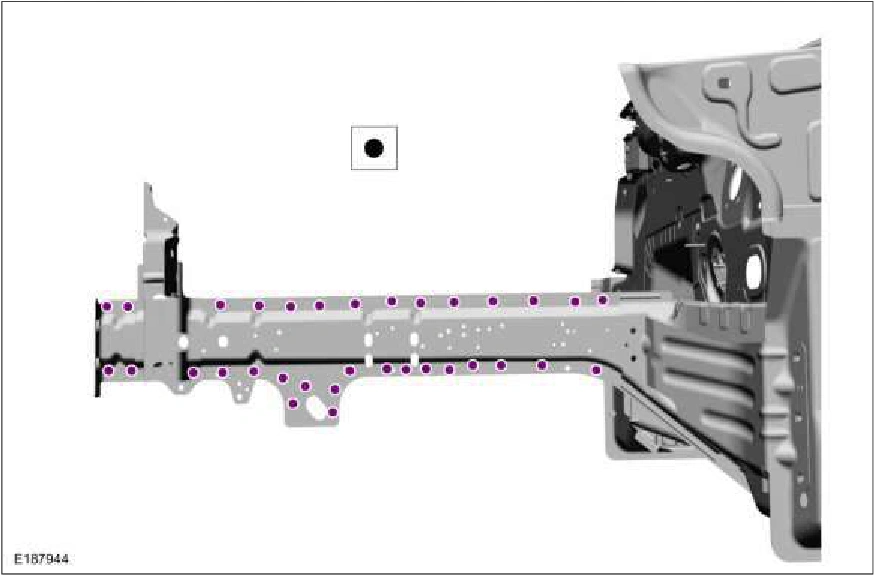 Front Side Member and Fender Apron Panel LH — original illustration 2, reference 2257