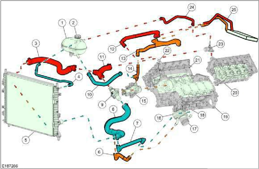 303-01C Engine Cooling - 5.0L — original illustration 1, reference 574