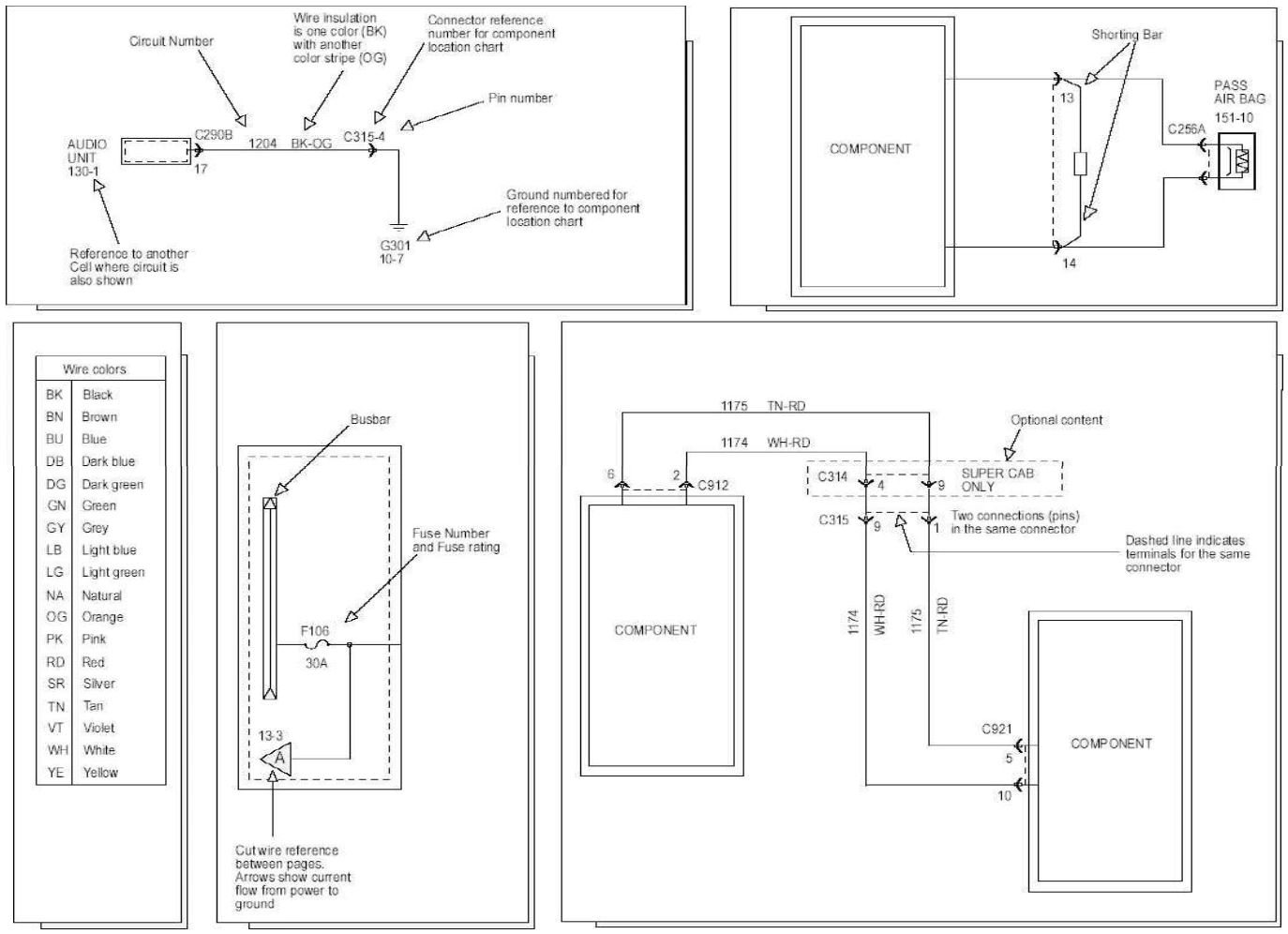 Original annotated wiring schematic conventions · source reference 6227