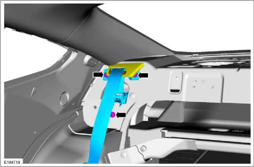 Rear Seatbelt Retractor - Coupe — original illustration 1, reference 1737