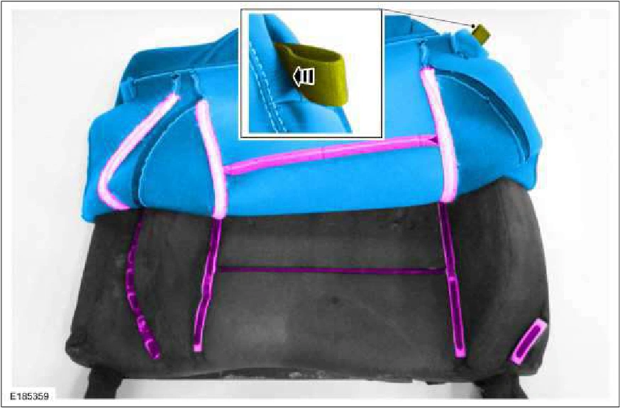 Rear Seat Backrest Cover - Coupe — original illustration 1, reference 1190
